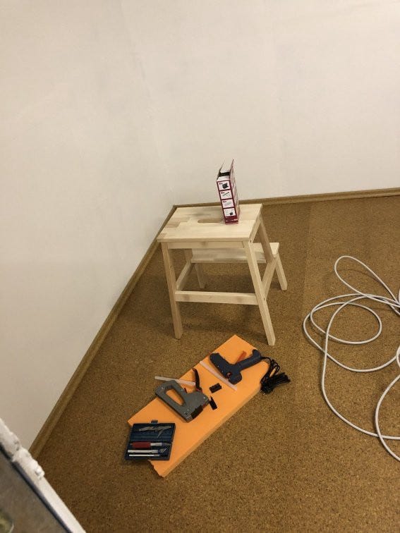 Glueing baseboards