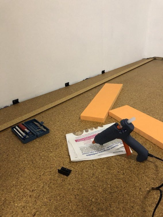 Cork baseboards