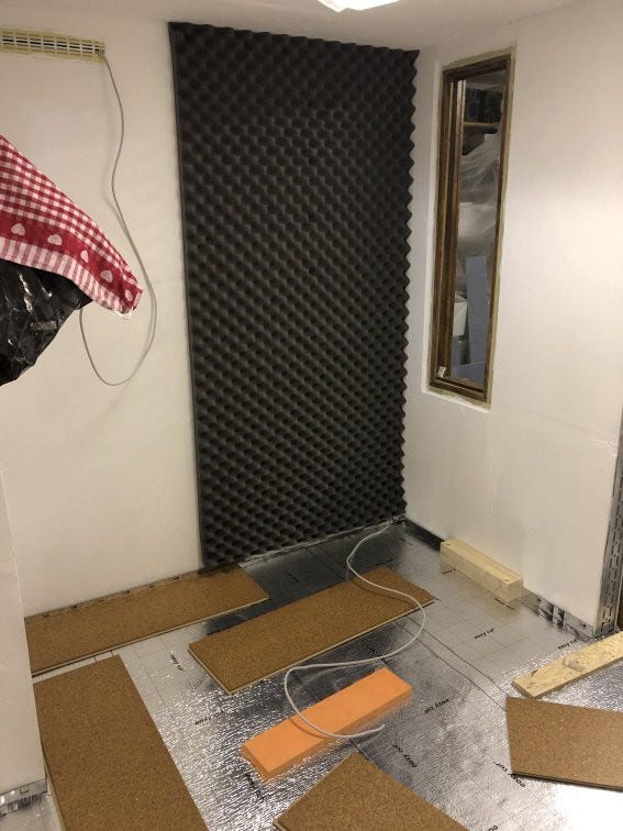 Cork tiles preparation