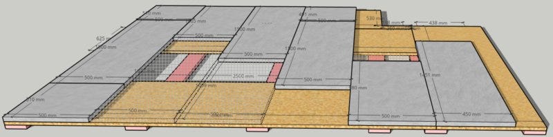 Three-layer floor